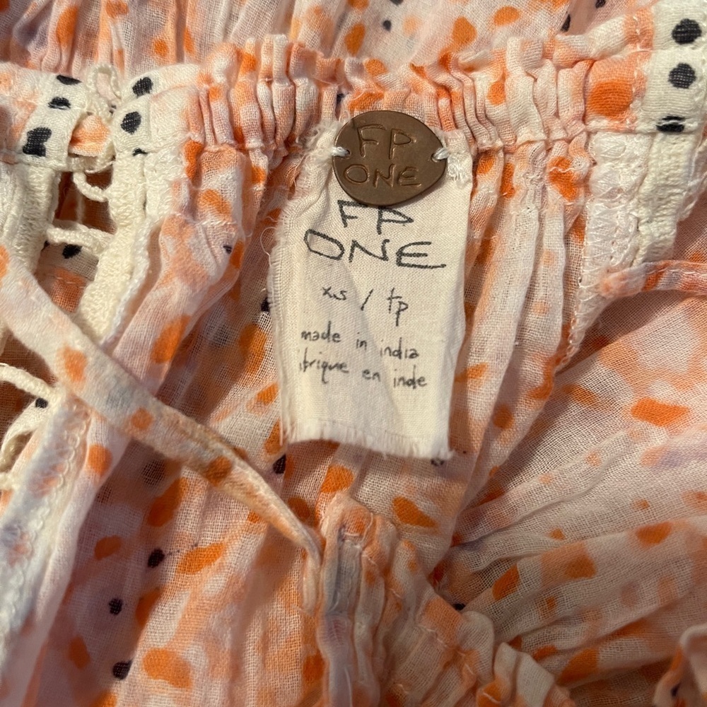 Free People Essaouira Babydoll Tank Top XS Boho Romantic Cottagecore Cotton Lace - Picture 5 of 10